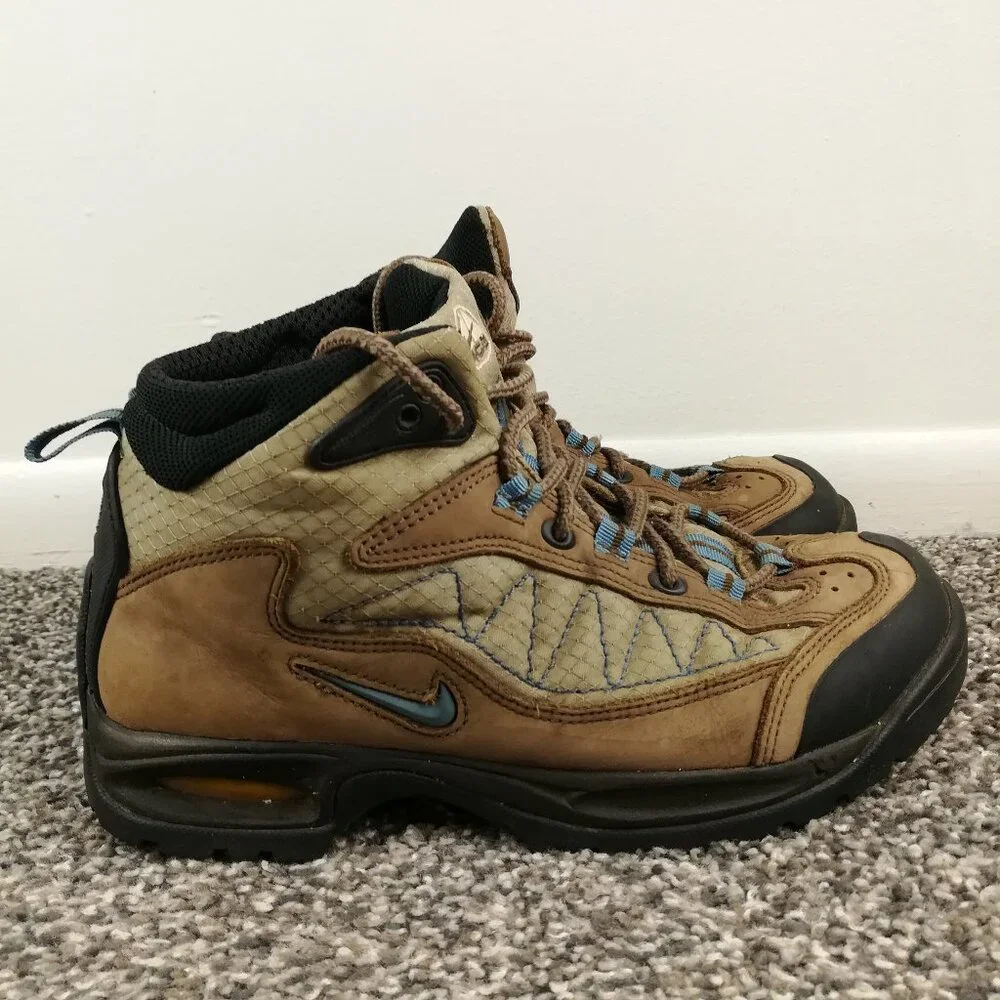 Nike Air Vintage ACG Leather Hiking Outdoor Boots Lace Up 90s Mens 8.5 Nike ACG Brown Leather Upper Boots for Men for sale | eBay main image 4
